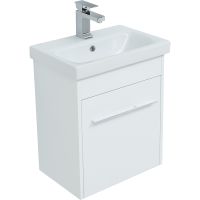 Тумба под раковину Aquanet Августа 50 подвесная Белый глянец арт-274015 — фото 1, Тумбы под раковину