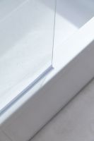 Шторка на ванну Allen Brau Priority 80 профиль Серебро браш стекло прозрачное арт-3.31024.BA — фото 8, Шторки для ванной распашные