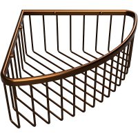 Полка корзина Bemeta Amber угловая Медное золото матовое арт-155208312 — фото 1, Полки для ванной и душа