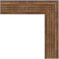 Зеркало Evoform Definite 73х73 в багетной раме - Сухой тростник 51 мм арт-BY 1024 — фото 2, Зеркала в ванную комнату