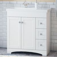 Тумба под раковину Corozo Техас 80 Белая арт-SD-00000323 — фото 1, Тумбы под раковину