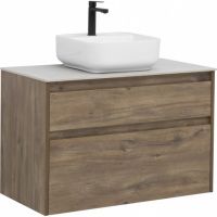 Тумба под раковину Aquanet Nova Lite 90 подвесная Дуб рустикальный арт-249518 — фото 1, Тумбы под раковину