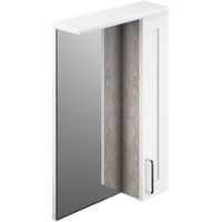 Зеркало со шкафом Iddis Sena 50 с подсветкой Белый Светлое дерево арт-SEN5000i99 — фото 1, Зеркальные шкафы в ванную