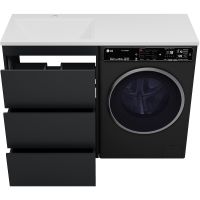 Тумба с раковиной Brevita Grafit 120 L Графит матовый арт-УТ000015085 — фото 4, Тумбы с раковиной