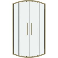 Товар: Душевой уголок Grossman Cosmo 100х100 профиль Золото сатин стекло прозрачное арт-301.K33.02.1010.32.00 - фото 9 Душевой уголок Grossman Cosmo 100х100 профиль Золото сатин стекло прозрачное арт-301.K33.02.1010.32.00 — фото 9, Душевые уголки четверть круга