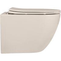 Унитаз Abber Bequem подвесной Бежевый матовый с сиденьем Микролифт арт-AC1101MBE — фото 2, Подвесные унитазы