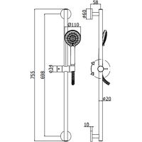 Товар: Душевой гарнитур Paffoni Ginevra Черный матовый арт-ZSAL146NO - фото 3 Душевой гарнитур Paffoni Ginevra Черный матовый арт-ZSAL146NO — фото 3, Душевые гарнитуры на штанге