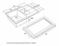 Кухонная мойка Paulmark Flugen 60/1,5 Серый металлик арт-PM237850-GRM — фото 4, Кухонные мойки