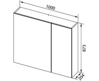 Зеркальный шкаф Aquanet Нью-Йорк 100 L Орех арт-203955 — фото 8, Зеркальные шкафы в ванную