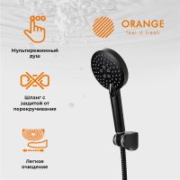 Комплект смесителей Orange Mia Черный арт-M34-381b — фото 4, Готовые комплекты для ванной комнаты
