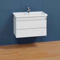 Тумба под раковину СанТа Марс 80 подвесная Белая арт-700296 — фото 1, Тумбы под раковину