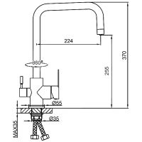 Смеситель для кухни Frap H801 Черный матовый арт-F43801-6 — фото 10, Смесители для кухни