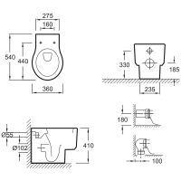 Унитаз Jacob Delafon Viragio Vario с сиденьем Микролифт арт-E4772-00 — фото 5, Приставные унитазы