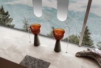 Раковина Abber Kristall 45 Черная Коричневая арт-AT2703Black-Opal — фото 4, Раковины напольные