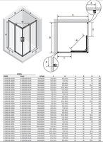 Душевой уголок New Trendy Prime Chrome 90х100 профиль Хром стекло прозрачное арт-D-0296A/D-0299A — фото 9, Прямоугольные душевые уголки