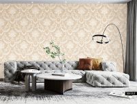 Обои Roberto Borzagi King Винил на флизелине (1,06*10) Бежевый, Дамаск арт-90113-4 — фото 2, Обои для стен