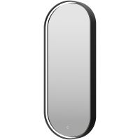 Зеркало Brevita Saturn 50 с подсветкой Черное матовое с сенсорным выключателем арт-SAT-Dro1-050-black — фото 1, Зеркала в ванную комнату