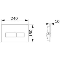 Клавиша смыва AM.PM ErgoFit М Черная матовая арт-I110338 — фото 2, Кнопки смыва