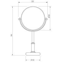 Косметическое зеркало Migliore Complementi с увеличением Хром арт-21978 — фото 3, Косметические зеркала