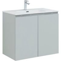 Тумба под раковину Aquanet Алвита New 80 подвесная Серая матовая арт-277528 — фото 1, Тумбы под раковину