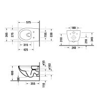 Унитаз Duravit Architec подвесной с сиденьем Микролифт арт-45726900A1 — фото 2, Подвесные унитазы