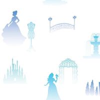 Обои детские Andrea Rossi Kids Land Винил на флизелине (1,06*10,05) Голубой, Принцессы арт-54278-2 — фото 1, Обои для стен