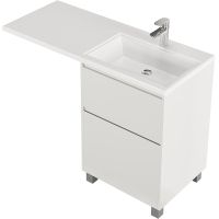 Тумба с раковиной Creto Cafor 120 R Белый глянец арт-19-W120R — фото 7, Тумбы с раковиной