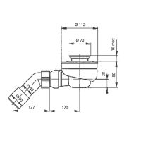 Сифон для душевого поддона Sanit 821/50 F без декоративной накладки арт-34.036.00..0000 — фото 2, Сифоны для поддонов
