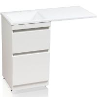 Тумба под раковину Style Line Даллас Люкс Plus 110 Белая арт-СС-00002347 — фото 1, Тумбы под раковину