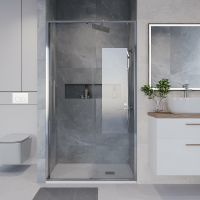 Душевая дверь Niagara Nova 120 профиль Хром стекло прозрачное арт-NG-64-12A — фото 1, Раздвижные душевые двери