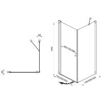 Душевой уголок Triton Форта-Хром 90х90 профиль Хром стекло прозрачное арт-Щ0000054476 — фото 13, Квадратные душевые уголки