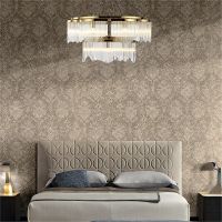 Обои Fipar Felicita Винил на флизелине (1,06*10,05) Коричневый/Розовый/Золото, Дамаск арт-R 23326 — фото 2, Обои для стен