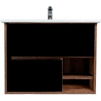 Тумба под раковину VIANT Люксембург 60 подвесная Черная матовая Кейптаун арт-VLUX60ELCH-T2YP — фото 2, Тумбы под раковину