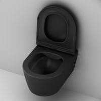 Унитаз AM.PM Func FlashClean подвесной Черный матовый с сиденьем Микролифт арт-C8F1700MBSC — фото 8, Подвесные унитазы
