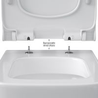 Унитаз Berges Quattro S подвесной с сиденьем Микролифт арт-082149 — фото 4, Подвесные унитазы