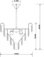 Люстра Artelamp Vivien Прозрачная Хром арт-A2719SP-6CC — фото 4, Люстры