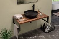 Товар: Консоль под раковину Orka Kestel 95 Орех арт-3001038 - фото 4 Консоль под раковину Orka Kestel 95 Орех арт-3001038 — фото 4, Консоли для раковины