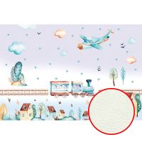 Фреска детская Ortograf Для самых маленьких 32924 Фактура флок FLK Флизелин (4*2,7) Сиреневый/Разноцветный, Мультимедия арт-32924 (флок FLK) — фото 1, Фрески