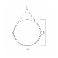 Зеркало Azario Капитан 51 Коричневое арт-ФР-00001313 — фото 5, Зеркала в ванную комнату