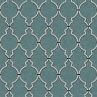 Обои Andrea Rossi Cheradi Винил на флизелине (1,06*10,05) Бирюзовый, Орнамент арт-54399-7 — фото 1, Обои для стен