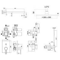 Душевая система Paffoni Ringo с гигиеническим душем Хром арт-KITZRIN015CR/M — фото 10, Встраиваемые душевые комплекты