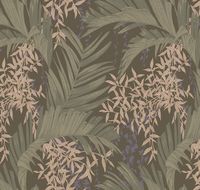 Обои Milassa Okinava Флизелин (1*10,05) Зеленый/Бежевый/Сиреневый, Листья арт-Ok4 005 — фото 1, Обои для стен