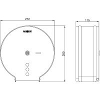 Диспенсер туалетной бумаги Nofer Сатин арт-05006.XL.S — фото 2, Диспенсеры туалетной бумаги
