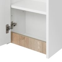 Подвесной шкаф Aquaton Марти 35 Белый глянцевый Дуб эндгрейн арт-1A270203MY010 — фото 4, Шкафы для ванной