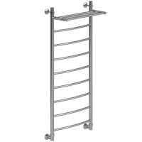 Водяной полотенцесушитель Ника Arc с полкой Хром арт-ЛД ВП 120/50 — фото 1, Водяные полотенцесушители