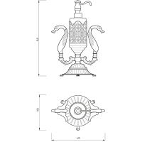 Дозатор для жидкого мыла Migliore Luxor Золото арт-26220 — фото 4, Дозаторы