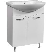 Тумба под раковину Stella Polar Волна 60 Белая арт-SP-00000052 — фото 1, Тумбы под раковину