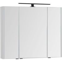 Зеркальный шкаф Aquanet Латина 90 Белый арт-179605 — фото 4, Зеркальные шкафы в ванную