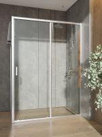 Душевой уголок Orange 140x80 профиль Хром стекло прозрачное арт-E23-14080TCR — фото 3, Прямоугольные душевые уголки