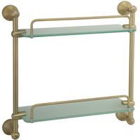 Стеклянная полка Veragio Gialetta двойная Бронза арт-VR.GIL-6412.BR — фото 1, Полки для ванной и душа